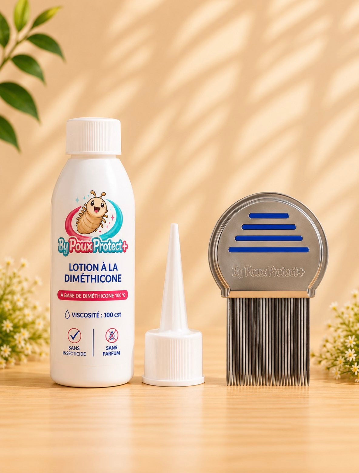 Lotion diméthicone Peigne professionnel - Applicateur de précision inclus