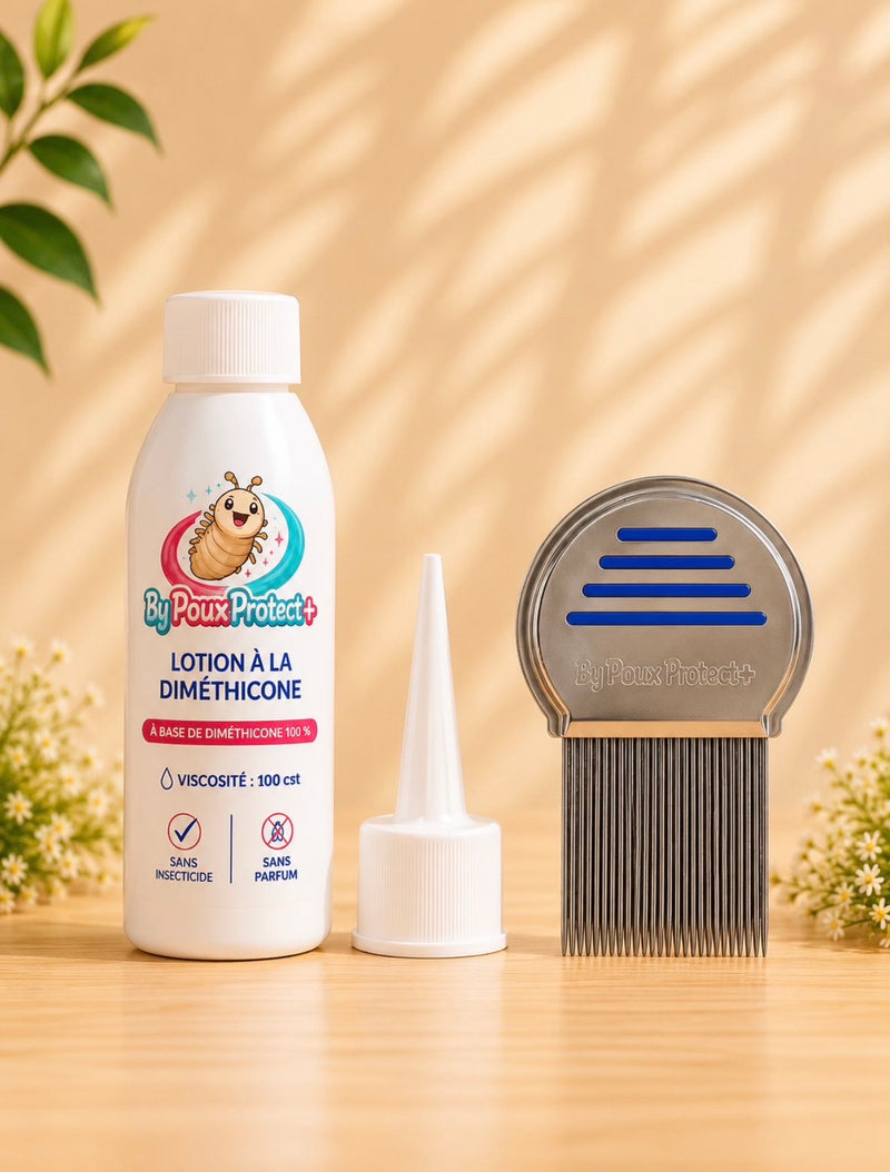 Lotion diméthicone Peigne professionnel - Applicateur de précision inclus
