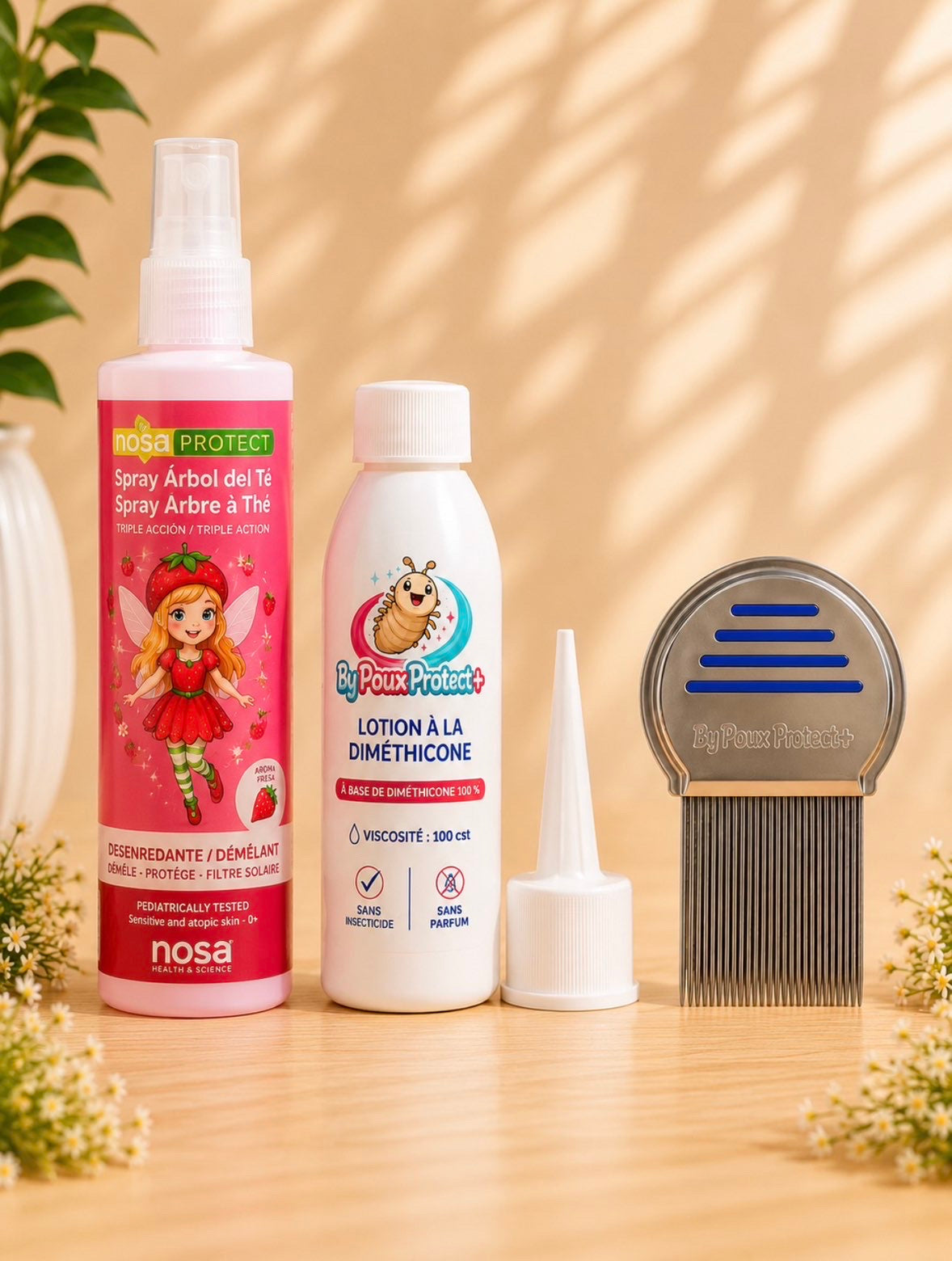 Lotion diméthicone - Spray protecteur - Peigne professionnel - Applicateur de précision inclus