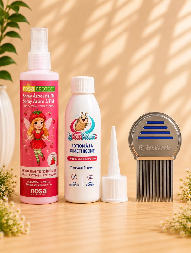 Lotion diméthicone - Spray protecteur - Peigne professionnel - Applicateur de précision inclus